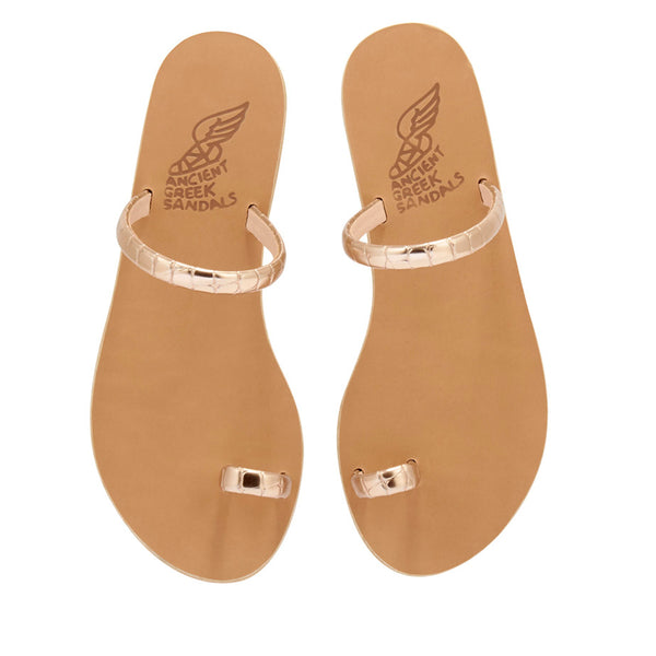 Ancient Greek Sandals Ophion Metallic ROSE GOLD