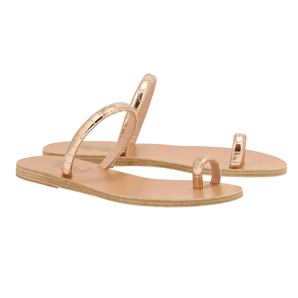 Ancient Greek Sandals Ophion Metallic ROSE GOLD