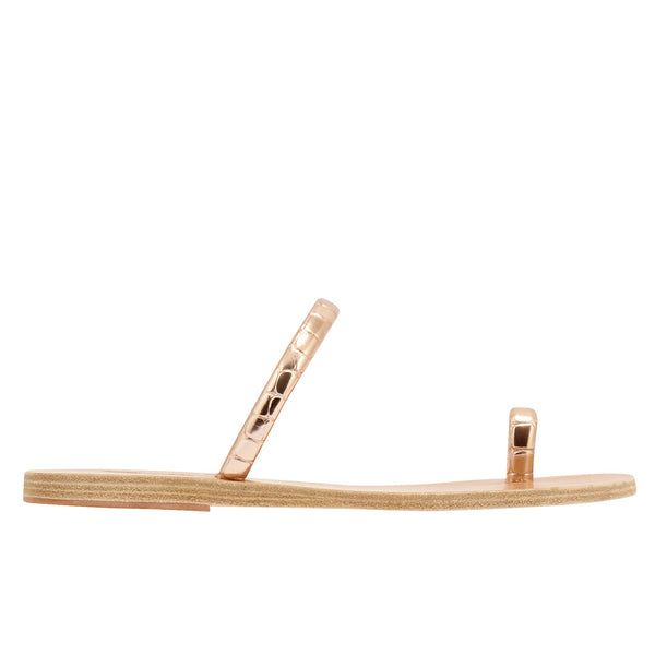 ancient greek sandals Ophion metallic ROSE GOLD