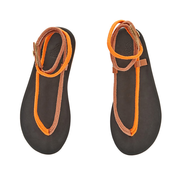 Ancient Greek Sandals Ormi Orange/Tan