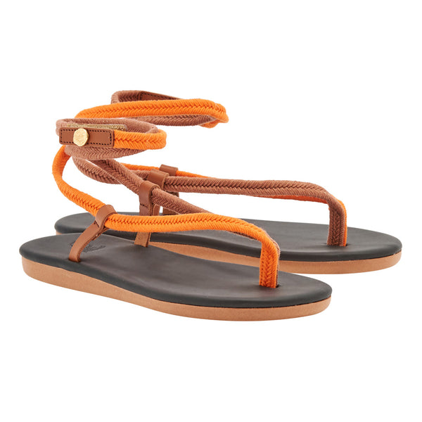 Ancient Greek Sandals Ormi Orange/Tan