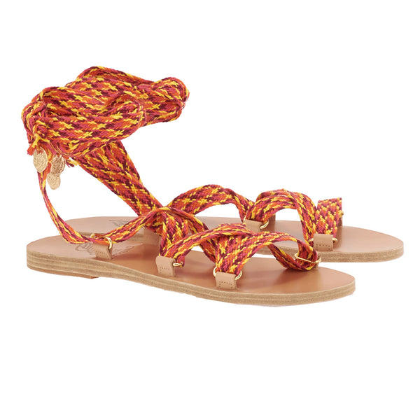 Ancient Greek Sandals Paraskevi Multi Fuchsia