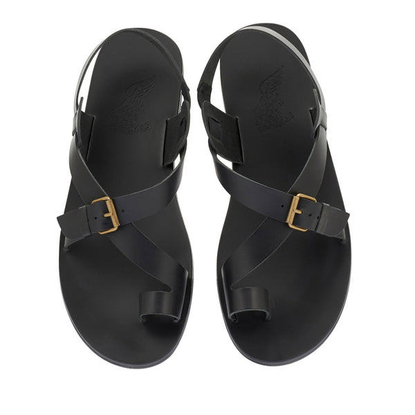 Ancient Greek Sandals Paris Black