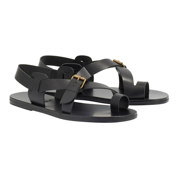 Ancient Greek Sandals Paris Black