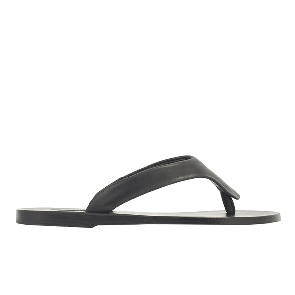 ancient greek sandals Paros thong Black