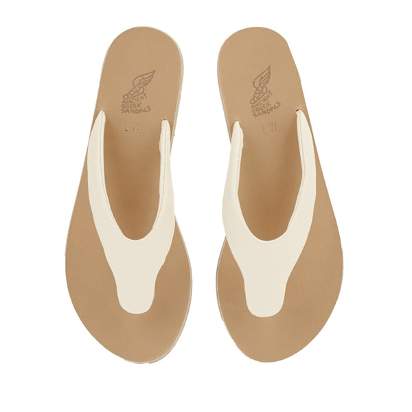 Ancient Greek Sandals Paros Thong Off White