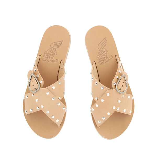 Ancient Greek Sandals Pella Rivets Natural