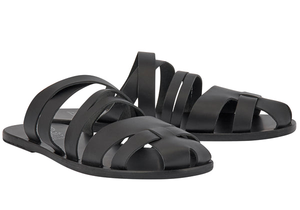 Ancient Greek Sandals Pericles Black