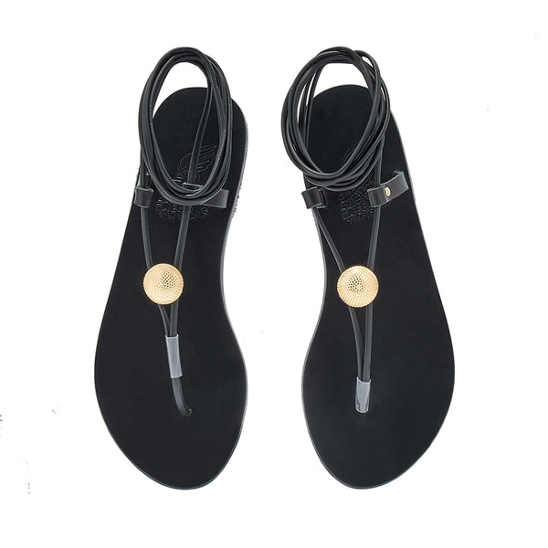 Ancient Greek Sandals Persephone Black