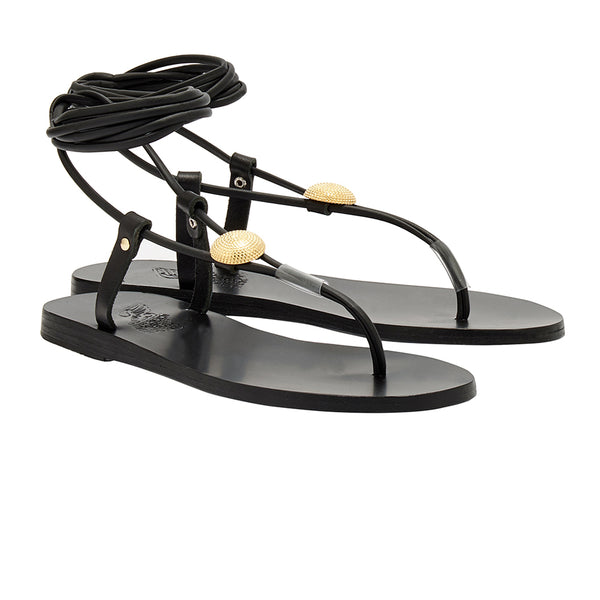 Ancient Greek Sandals Persephone Black