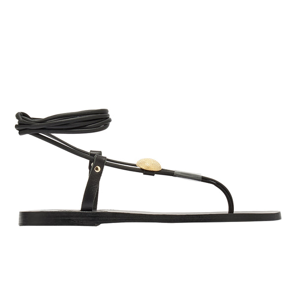 ancient greek sandals Persephone Black