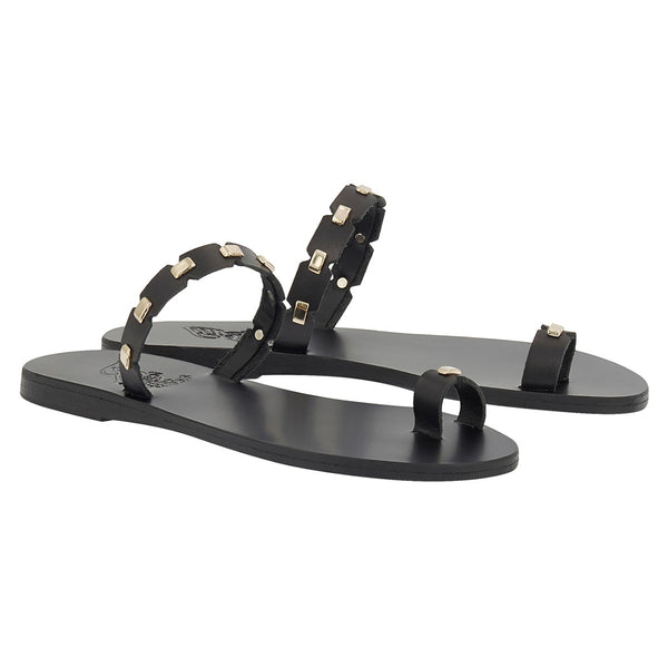 Ancient Greek Sandals Phaedra Black