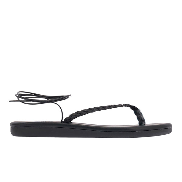 ancient greek sandals Plage lace up Black