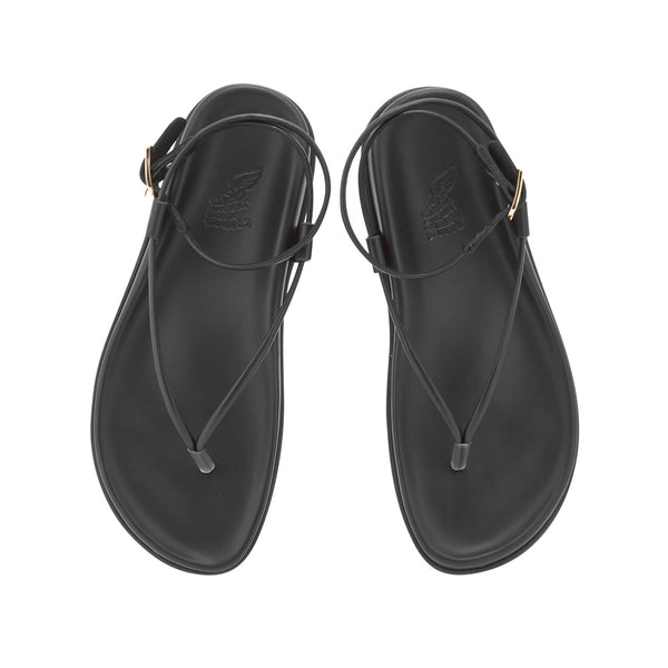 Ancient Greek Sandals Polistra Footbed Black