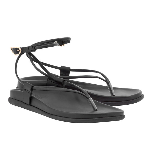 Ancient Greek Sandals Polistra Footbed Black