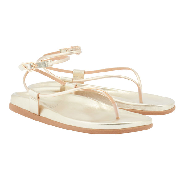 Ancient Greek Sandals Polistra Footbed Platinum