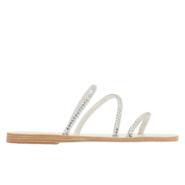 ancient greek sandals Polytimi bridal Silver