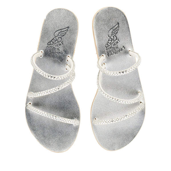 Ancient Greek Sandals Polytimi Silver