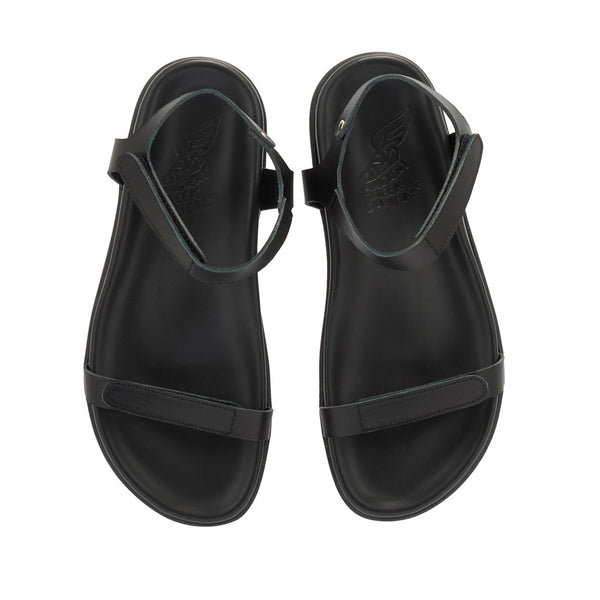 Ancient Greek Sandals Poros Black