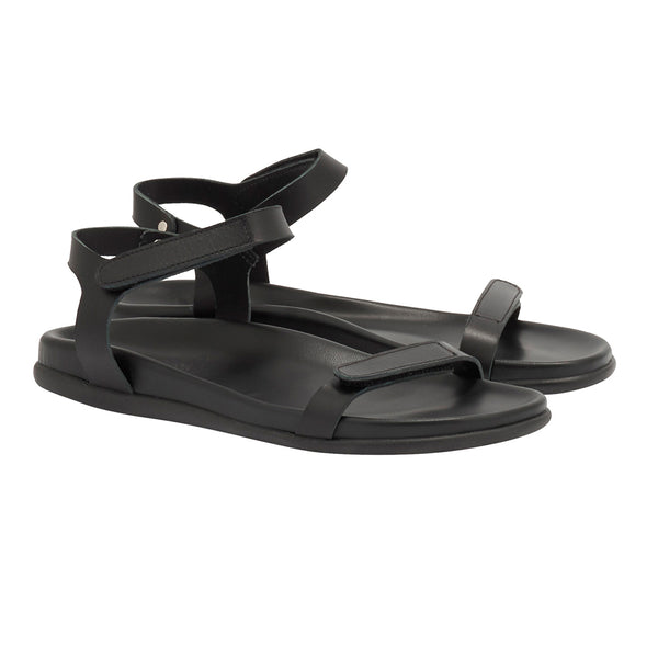 Ancient Greek Sandals Poros Black