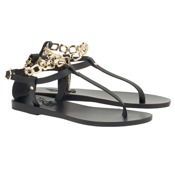 Ancient Greek Sandals Promitheas Black