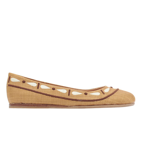 ancient greek sandals Psathini embroidery Cognac