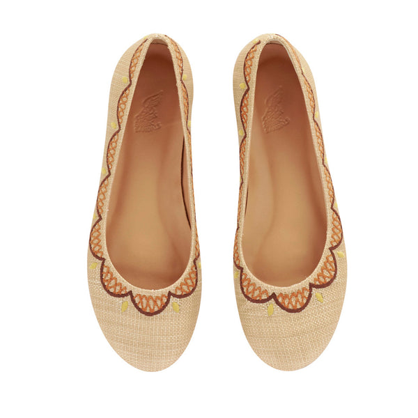 Ancient Greek Sandals Psathini Embroidery Lino