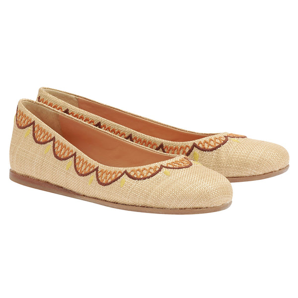 Ancient Greek Sandals Psathini Embroidery Lino