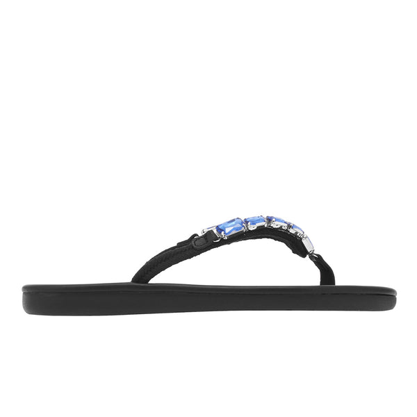 ancient greek sandals Saionara crystals BLUE