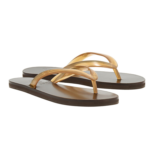 Ancient Greek Sandals Saionara Jelly Clear Caramel