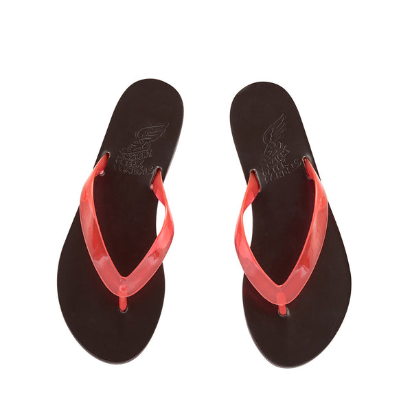 Ancient Greek Sandals Saionara Jelly Clear Red