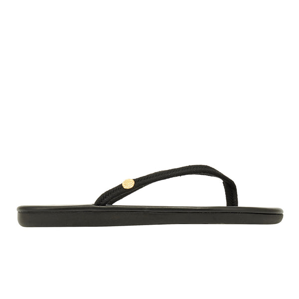 ancient greek sandals Saionara rope Black