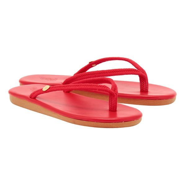 Ancient Greek Sandals Saionara Rope Red