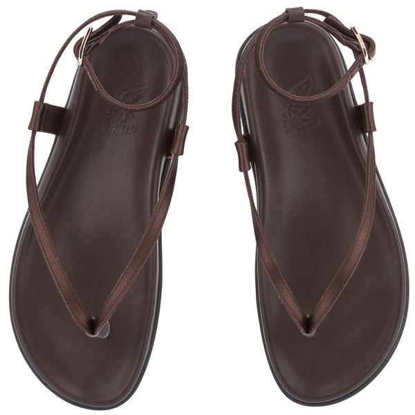 Ancient Greek Sandals Saloni Footbed Brown