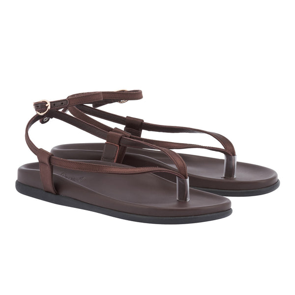 Ancient Greek Sandals Saloni Footbed Brown