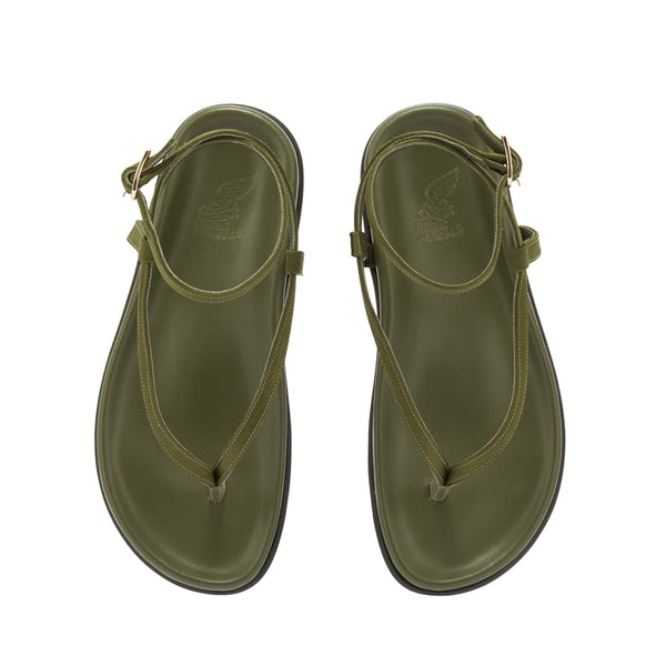 Ancient Greek Sandals Saloni Footbed Khaki