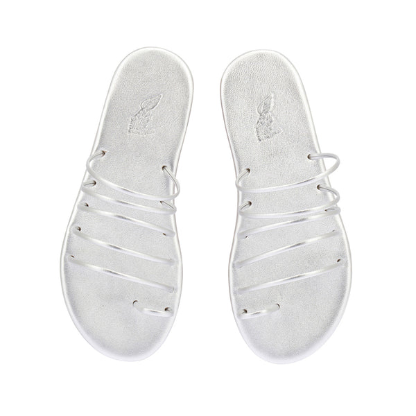 Ancient Greek Sandals Sanni All Silver