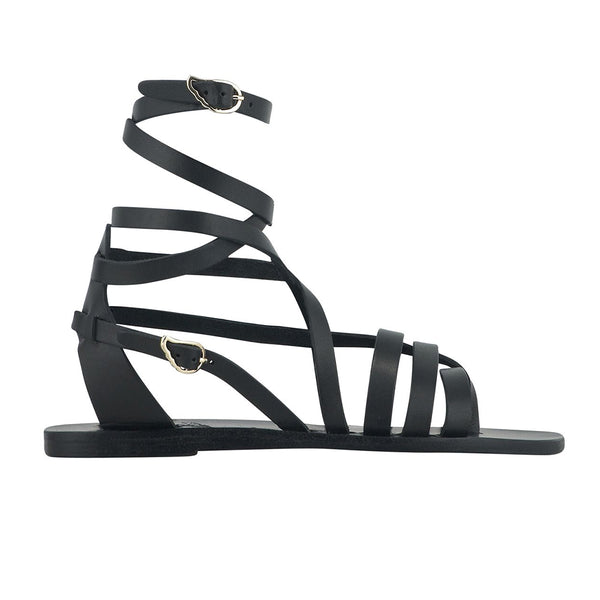 ancient greek sandals Satira Black