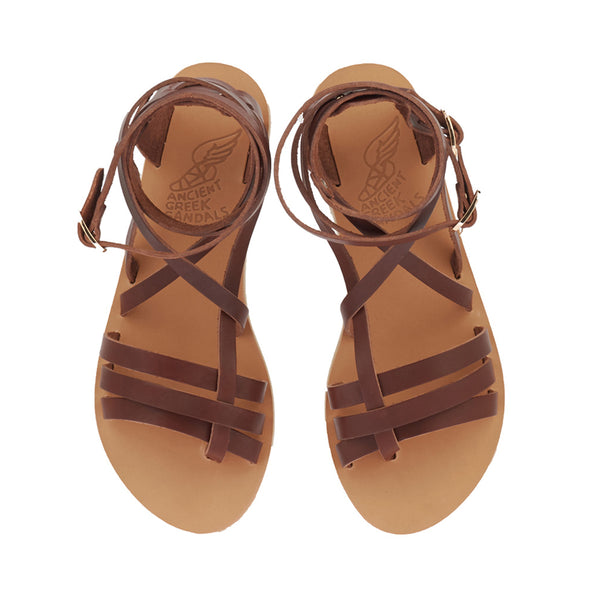 Ancient Greek Sandals Satira Chestnut