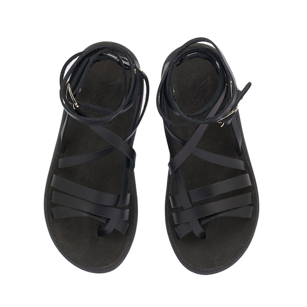 Ancient Greek Sandals Satira Comfort Black