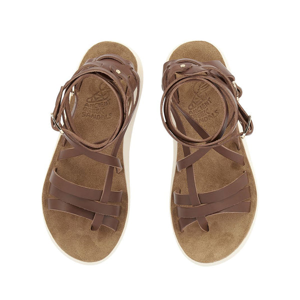 Ancient Greek Sandals Satira Comfort Chestnut