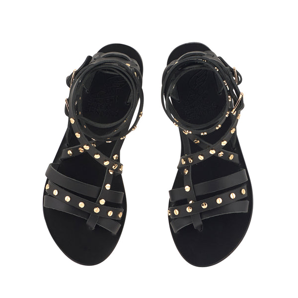 Ancient Greek Sandals Satira Nails Black