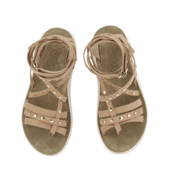 Ancient Greek Sandals Satira Nails Comfort Natural