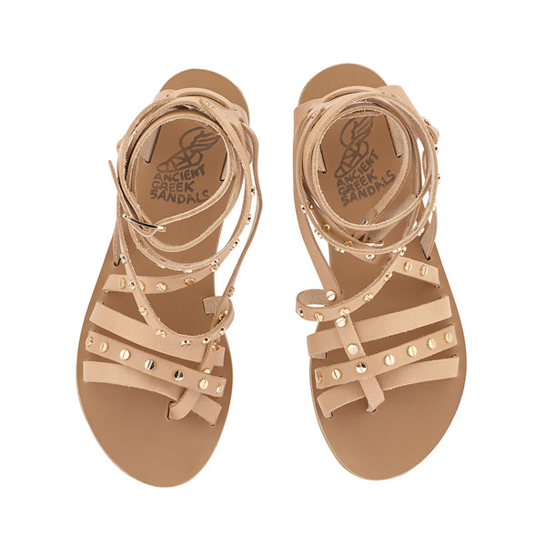 Ancient Greek Sandals Satira Nails Natural