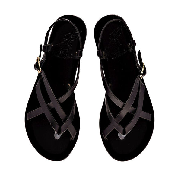 Ancient Greek Sandals Semele Black