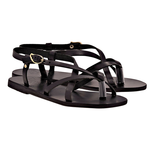 Ancient Greek Sandals Semele Black