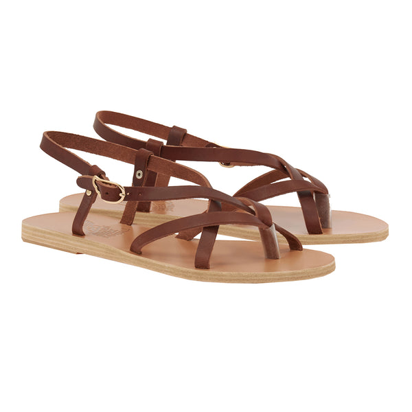 Ancient Greek Sandals Semele Chestnut