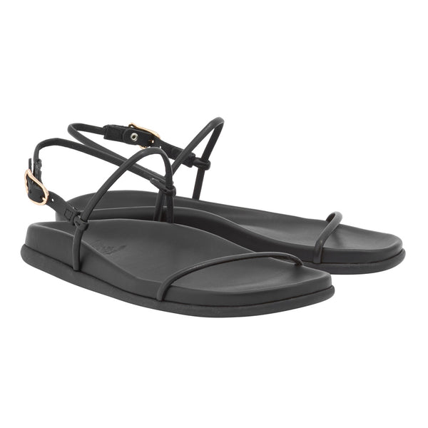 Ancient Greek Sandals Semystra Footbed Black