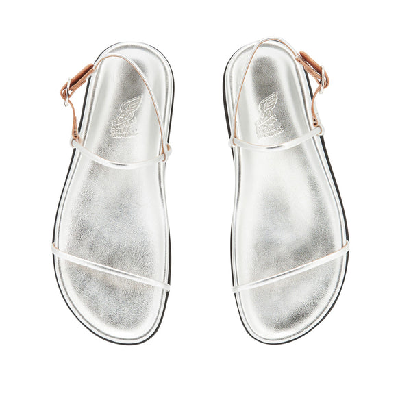 Ancient Greek Sandals Semystra Footbed Silver