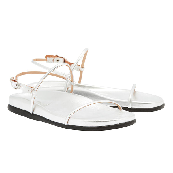 Ancient Greek Sandals Semystra Footbed Silver